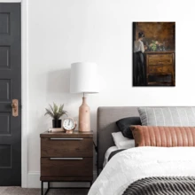 1 Piece Framed Vintage Woman Standing Reading Painting Decorative Aesthetic Canvas Painting Wall Art Poster Artwork Wall Art Painting Decorative Painting Living Room Home Decor - 彩色 - 查看 4