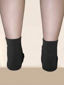 1Pair Of Unisex Elastic Compression Open-Toe Heel Sports Socks, Comfy & Breathable Socks For Daily Wearing And Outdoor Activities, For Gym, Fall