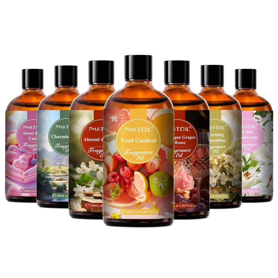 (New Fragrance) 100ml/3.38fl.Oz Fragrance Oil Essential Oil Suitable For Body Diffuser Humidifier, Morning Osmanthus, Champagne Grape And Rose, Tea Travel, Orchid Dream, Sandalwood Sanctuary, Fruit Carnival
