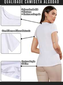 T-Shirt Printed Duck Design Blouse Women's Fashion Babylook Comfort Casual Printed Short Sleeve Premium - trắng - Xem 8