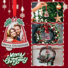 定制个性化照片圣诞铃铛装饰，DIY 热压个性化照片吊坠适合圣诞树装饰，送给家人朋友父亲母亲的理想礼物，万圣节，万圣节装饰 - 彩色 - 查看 5