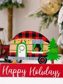 1 Christmas Decoration, 3D Dwarf Wooden Ornament, Home Atmosphere Decoration, Car Desktop Ornament Best Gifts - Multicolor - View 2