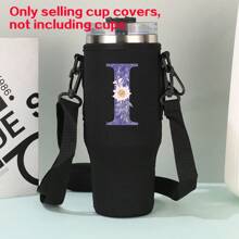 Estojo para copo de 1200 ml e 40 onças, capa para copo, capa para copo de material de mergulho, capa protetora para copo de alça de carro, alça diagonal ajustável, adequada para viagens ao ar livre, condicionamento físico, uso diário.