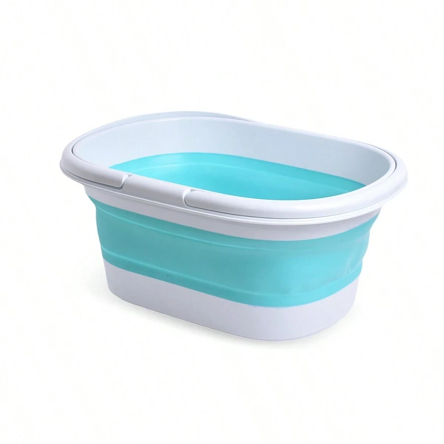儿童浴室玩具收纳桶 多功能折叠盆 轻便便携折叠桶 适合宝宝旅行便携浴盆戏水盆 也可用于洗衣服和厨房/户外露营 - 彩色 - 查看 1