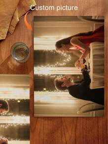 1 szt. spersonalizowanych wzorzystych podkładek, odpowiednich na kolacje przy świecach, rocznice, przyjęcia urodzinowe, podkładki z dowolnym wzorem, wyjątkowy prezent dla ukochanej osoby