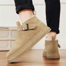 Winter New High-Top Velvet Thick Warm Snow Boots, Retro Round Toe Thick Sole Casual Men Shoes, Lightweight Comfortable Versatile Warm Slip-On Shoes