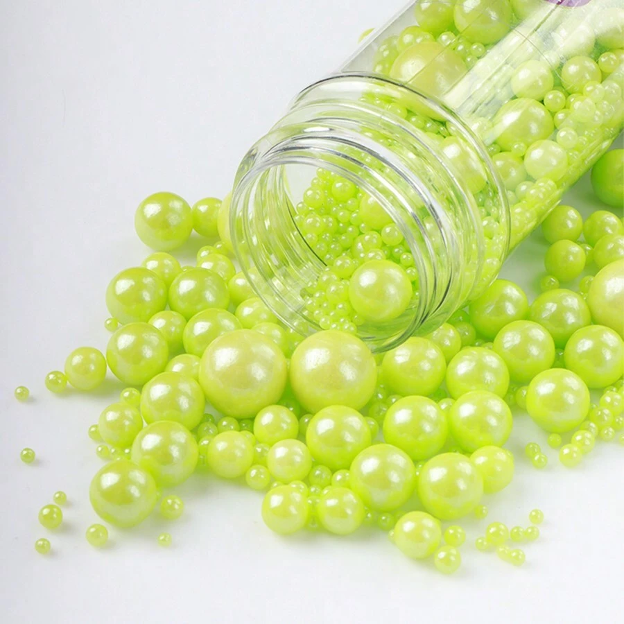 85g/3oz Cake Decoration Pearl Sprinkles Baking Cake Ice Cream Decorations Wedding Party Supplies Colorful Pearl Round Beads