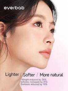 EverBab Feather Feeling False Eyelashes Natural Lifelike 3-Piece Sunflower Angelic Charming Bottom Lashes For Women, Self-Adhesive - B - View 3