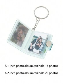 1PC/4PCS 1 Inch/2inch Mini Small Photo Album Valentine Photo Storage With Keychain Clear Pocket Photo Album Keychain For Picture Valentine Wedding Birthday Anniversary Memory,Suitable For Photos, Backpack For School Christmas Gift Ideas Bag Accessories Lanyards With Id Holder Car Accessories Bag Charms - Multicolor - View 6