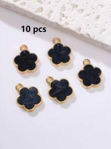 5/20/30/50/100/200/300 piezas Colgante de trébol de 4 hojas/flor de 5 pétalos colorido y elegante, adecuado para hacer collares, pulseras, pendientes, llaveros, colgantes de teléfono, joyería de regalo para parejas