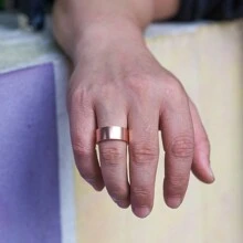 Pure Copper Magnetic Rings For Men Health Energy Finger Open Cuff Adjustable Jewelry High Magnet Resizable - Red - View 4