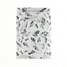 Gray Fashion 4PC Cozy Flannel Bed Sheet Set Ultra Soft 100% Cotton - Thực vật - Xám nhạt - Xem 4