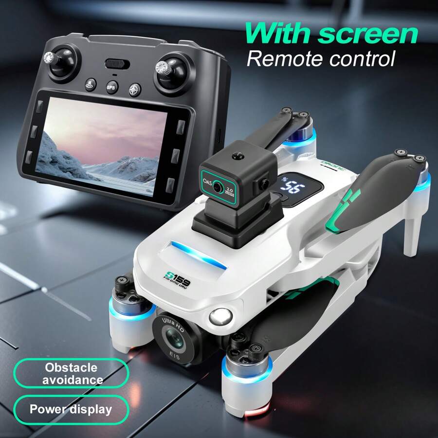 The Latest Upgrade Black And White Is Suitable For Beginners And Professional Shooting, Equipped With 4K Camera, 2 Large Batteries, Brushless Motor, Intelligent Obstacle Avoidance, Ultra-Long Endurance GPS Drone, Which Can Be Used As A Good Gift For Friends