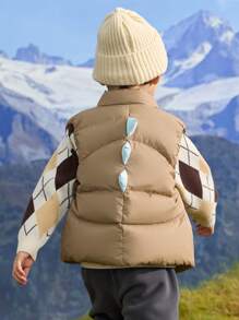 Balabala Boys' & Girls' Down Vest Cute And Warm Winter 2024 Outerwear