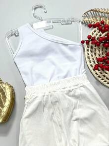 ISA KIDS - Conjunto de Menina infantil Roupa de Natal Blusa Nula Manga e Short Paetê de Brilho Moda Festas Mini Diva