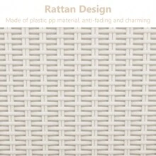 Aoodor 4pcs 19.6'' Balcony Rattan Pattern Railing Planter Box With Drainage Holes And Adjustable Brackets For Outdoor Garden Patio,Deck,Fence