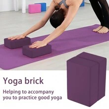 ACTIVE FOREVER 5 In 1 Yoga Block Set - Enhance Balance And Flexibility With Yoga Blocks, Strap, Wheel, And Stretch Ring - Your Complete Solution For Improved Well Being - Purple - View 5