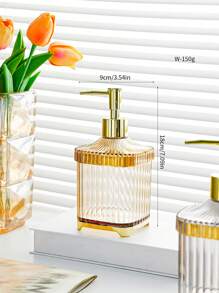 1/2 hộp đựng xà phòng thanh lịch, chai bơm toner để bàn, hộp đựng toner phòng tắm dễ thương, chai đựng dầu gội và sữa tắm có thể nạp lại, phụ kiện phòng tắm, đồ trang trí nhà cửa, đồ nội thất gia đình, đồ trang trí phòng tắm, đồ trang trí mùa thu, trở lại trường học - Nhiều màu - Xem 3