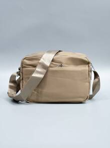 Compact Women's Bag In Waterproof Oxford With 5 Internal Compartments - 卡其色 - 查看 3