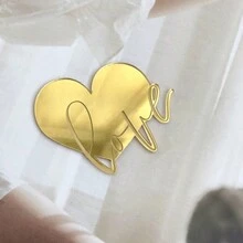 5pcs Gold Acrylic LOVE Cake Decoration,For Wedding Valentine's Day Party Cupcake Topper Decoration Supplies