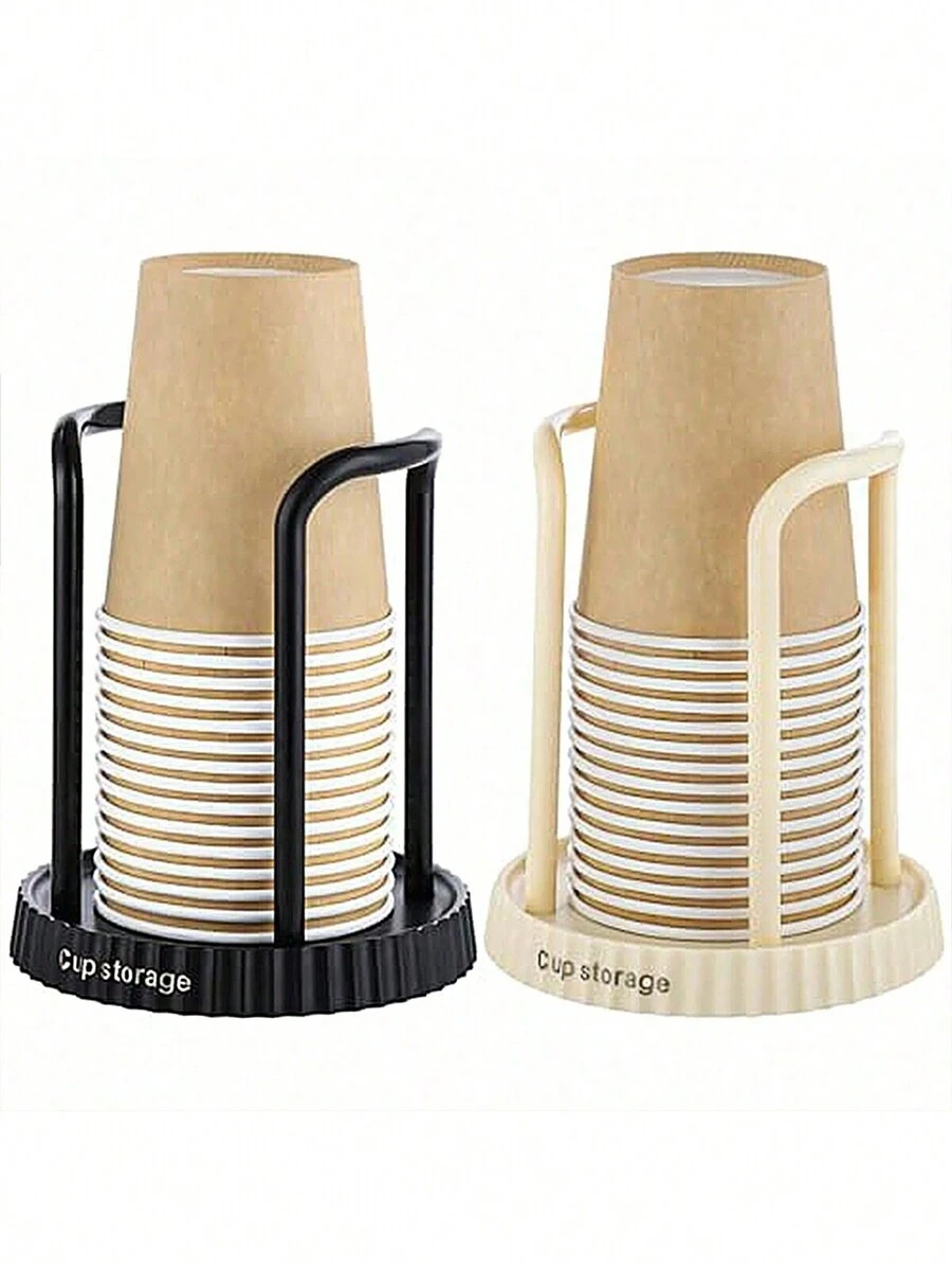 1 pieza Soporte para vasos de papel, Dispensador de vasos desechables, Organizador de vasos multifunción, Soporte para tazas de café y té para el hogar, Suministros de cocina - Multicolor - Ver 1