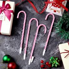 10/20Pcs Candy Cane Pen Christmas Pink Pens With Black Ink For Christmas Holiday Santa Claus Gift New Years Home Party Christmas Decorations Decor Party Gift