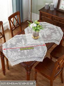 1 pieza Mantel con bordado floral