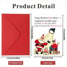 1 张幽默 12 月生日贺卡、可打印的圣诞生日贺卡、有趣的 12 月生日贺卡，非常适合最好的朋友的生日，适合他或她。 - A42 - 查看 2