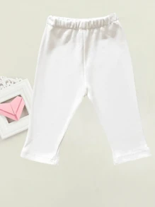 Conjunto De 3 Pantalones Multicolor Para Bebé Niña - Naranja Coral - Ver 3