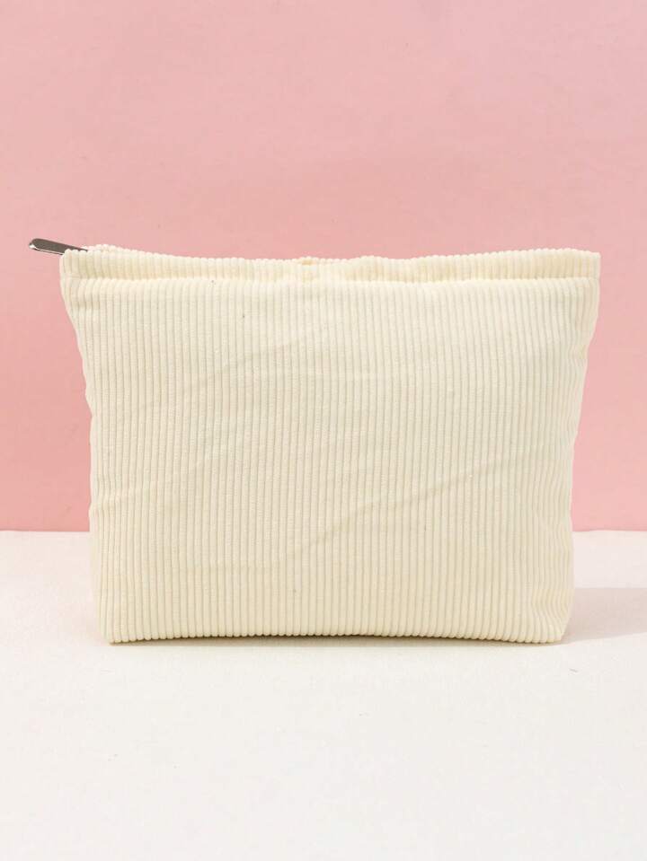 2pcs Cosmetic Bag Makeup Bag Preppy Cute Corduroy Toiletry Bag For Women Travel Essentials, Birthday Gifts For Mom Sister Friend