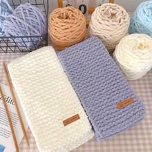 1 Stück 100 Gramm super weiche Chenillegarn, 55% Acryl 45% Polyester dickes Garn zum Handstricken, grobe Chenillegarn-Stränge für Arm-Stricken, riesiges dickes, weiches, flauschiges Garn, großes Plüschgarn