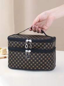 1 szt. Modna, minimalistyczna, wodoodporna, przenośna, duża torba do przechowywania kosmetyków i przyborów do makijażu, odpowiednia do domu i podróży, jako dekoracja pokoju, torby, kosmetyczka, organizer, przechowywanie, kosmetyczka, kosmetyczka, organizer na biurko, kosmetyczka, kosmetyczka, kosmetyczki, mała kosmetyczka, kosmetyczka, prezenty świąteczne, saszetka, podróż, saszetka, kopertówka / mała torebka, organizer do makijażu, saszetka, uchwyt na pędzle, mini saszetka, saszetka o dużej pojemności, prezenty dla kobiet, prezenty świąteczne, pomysły na prezenty dla kobiet - Brązowy - Zobacz 6