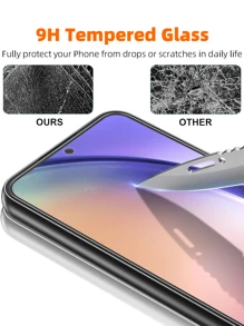 5 pezzi di protezione per schermo in vetro temperato ultra-chiaro, resistente ai graffi e alle schegge, compatibile con Samsung/Redmi, copertura totale, facile da installare, definizione alta, senza bolle, resistente a graffi e rotture, vetro temperato ultra-definito, regalo perfetto per compleanni, Pasqua, Festa del Papà, Natale, famiglia, amici, ragazzo/ragazza
