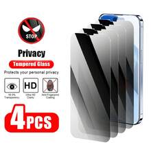 4 miếng dán màn hình cường lực chống nhìn trộm độ nét cao, tối giản và thiết thực, đa chức năng - màu đen - Xem 18