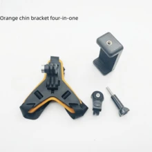 Máy ảnh thể thao Thiết bị đi xe máy Mũ bảo hiểm xe máy Giá đỡ cằm Gopro Đạp xe Địa hình Giá đỡ cằm - Hỗ trợ cằm 4 trong 1 - Xem 6