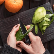 Set di coltelli con blocco, 10 pezzi, con affilatore integrato, per uso in cucina - Set di coltelli da cucina nero ACOQOOS