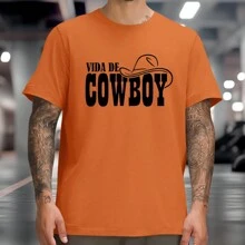 Cowboy Life T-Shirt Country Fashion Agro Rodeo Round Neck 100% Cotton
