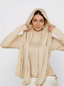 1 buc. eșarfă hijab din jerseu modal, accesorii abaya de culoare uni
