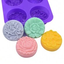 160g Thick Handmade Soap Silicone Mold, Heat-Resistant, Easy Demold, Suitable For Handmade Soap, Candle, Resin Crafts, Cold Process Soap Molds - Purple - View 12