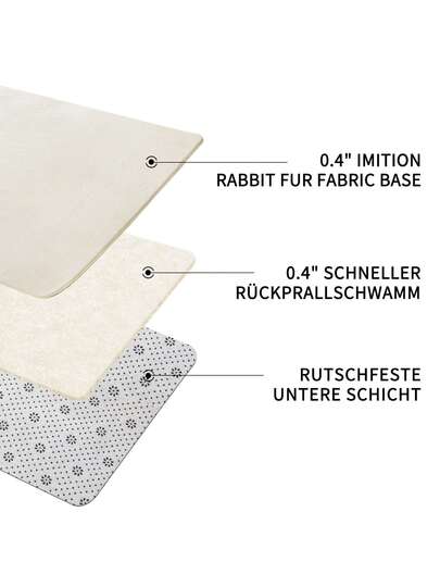 Piece Zachte Tapijt Living Room, Smooth Made Of Rabbit Fur Short Pile Non Slip, Moderne Anti Slip Bedroom, Luxurious Room ation, Fluffy Area view 5