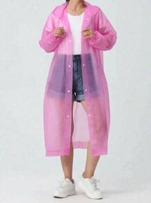 Long EVA Unisex Raincoat, Thickened Waterproof Rain Coat, Women Men Hooded Raincoat,Waterproof, Windproof, Quick-Dry, And Breathable - Ideal For Cycling, Hiking, And Outdoor Adventures, Back To School Supplies