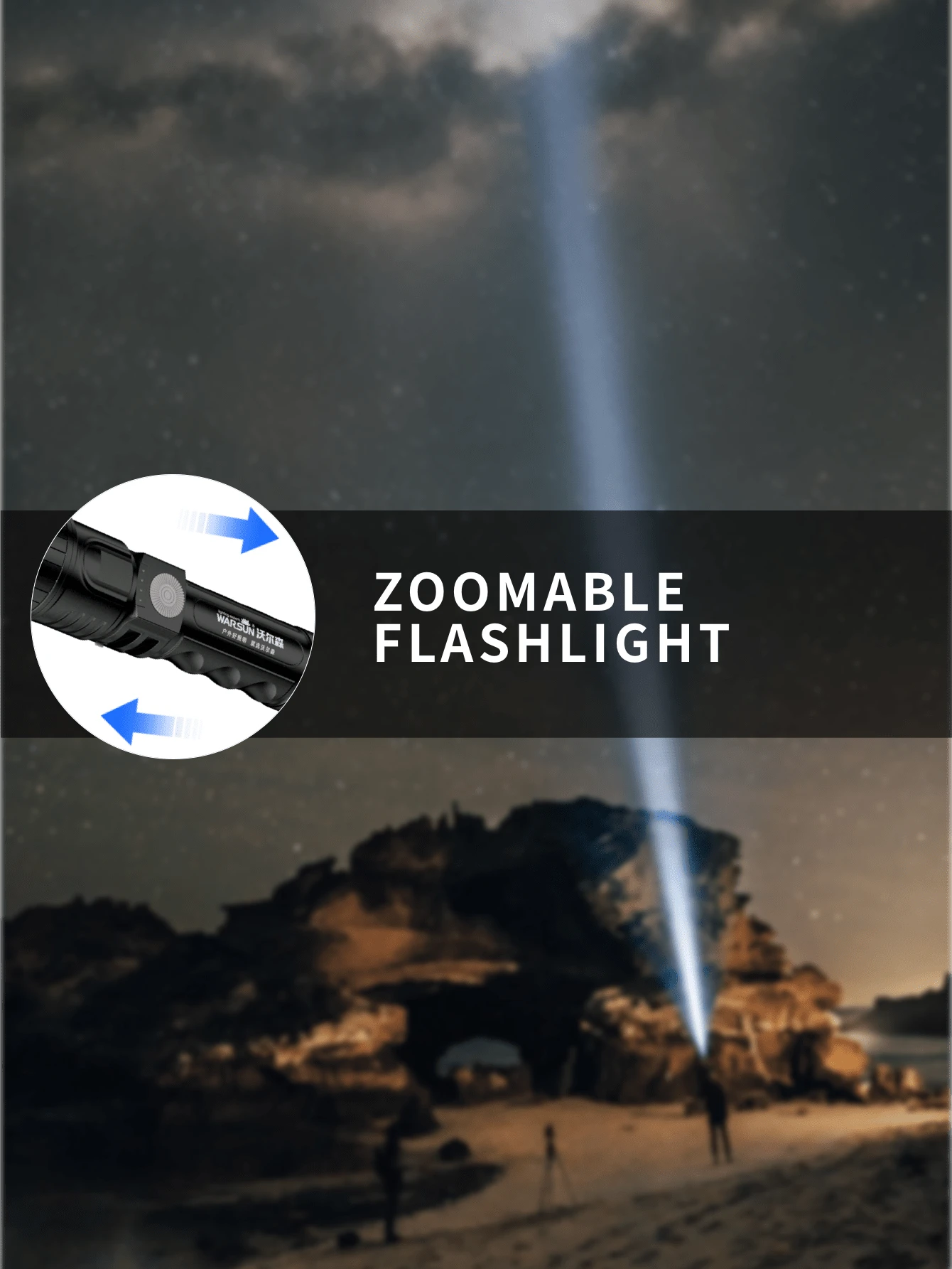 Torcia LED Compatta 4W 3 Funzioni Ricaricabile USB