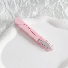 1 pieza Tijeras pequeñas en forma de U de acero inoxidable para uso doméstico, costura, manualidades, 1 pieza Tijeras de resorte en forma de U para el hogar para cortar hilos de ropa de punto de cruz y costura