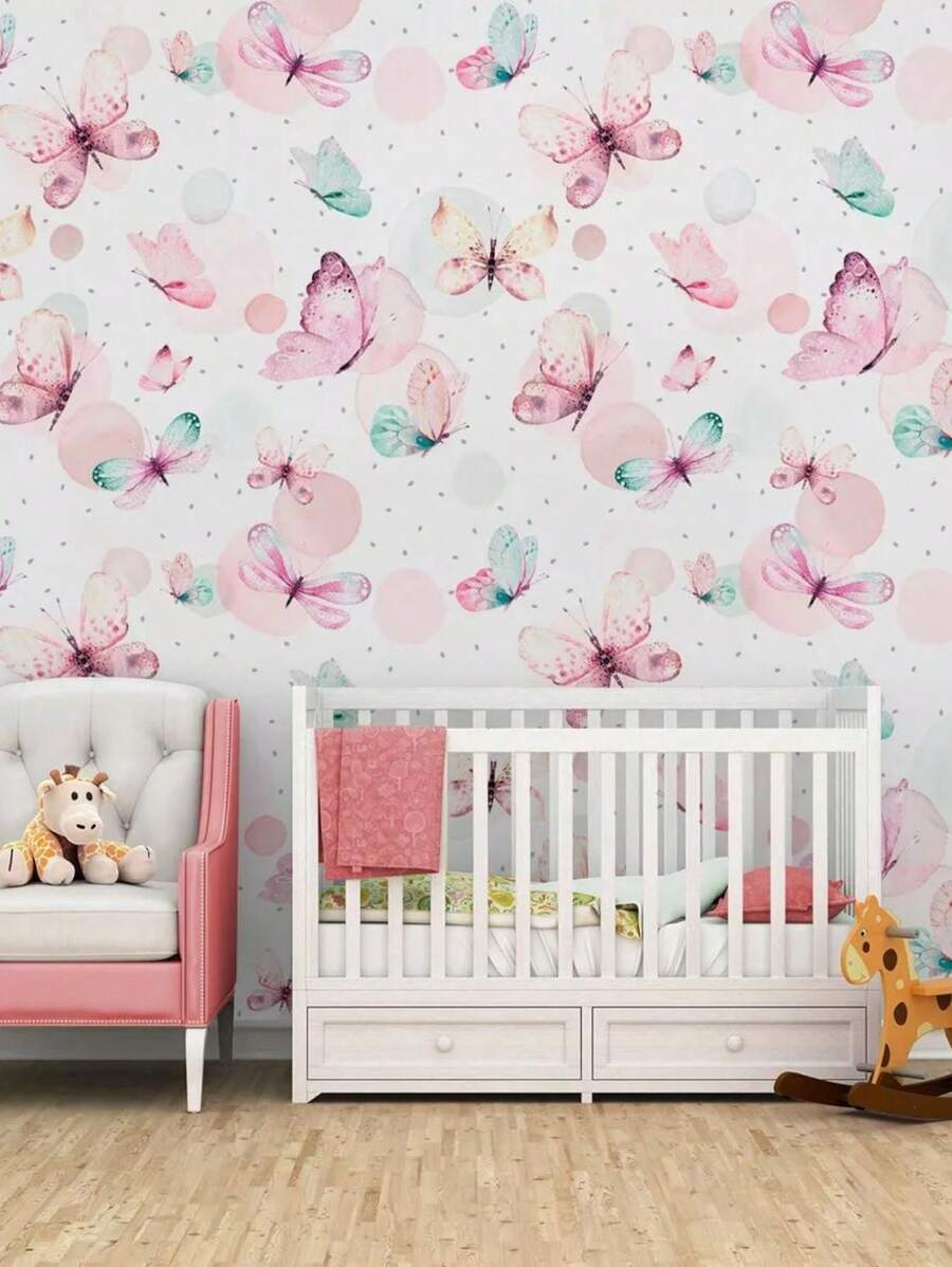 Butterfly Pattern Wallpaper Stickers 5 METERS X 45CM Self-Adhesive Sticker For Living Room, Bedroom - Nhiều màu - Xem 1