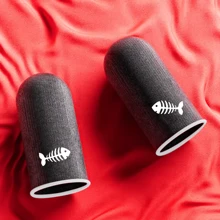2 Peças Manguitos para Dedos de Celular para Jogos | Manguito de Dedo Respirável Anti-Suor para Jogos | Manguitos para Polegar em Jogos Móveis | Dedeiras de Jogador, Padrão de Esqueleto