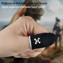 2 Peças Manguitos para Dedos de Celular para Jogos | Manguito de Dedo Respirável Anti-Suor para Jogos | Manguitos para Polegar em Jogos Móveis | Dedeiras de Jogador, Padrão de Esqueleto
