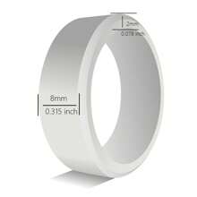 Pinannie Bộ 7 nhẫn cưới bằng cao su cho nam, đường kính 8mm, chất liệu silicon thoáng khí, không gây dị ứng, nhiều màu sắc, thích hợp cho hoạt động thể thao, tập luyện, size 7-14. - Nhiều màu - Xem 7