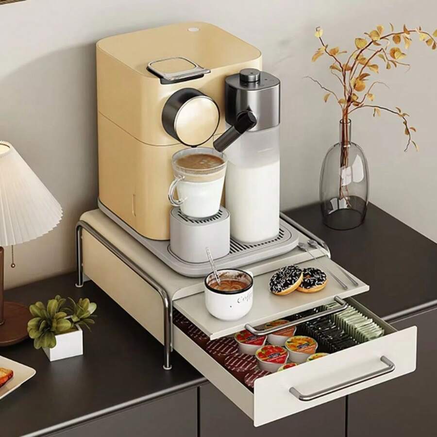 Capsule Coffee Storage Rack Drawer Organizer With PullOut Board Coffee