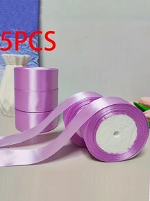 (5 Cuộn) Ruy băng satin trang trí nhà bánh quà tặng đóng gói, Ruy băng dệt cho tiệc cưới nơ DIY hoa hồng thủ công, Giáng sinh - nhiều màu - Xem 51