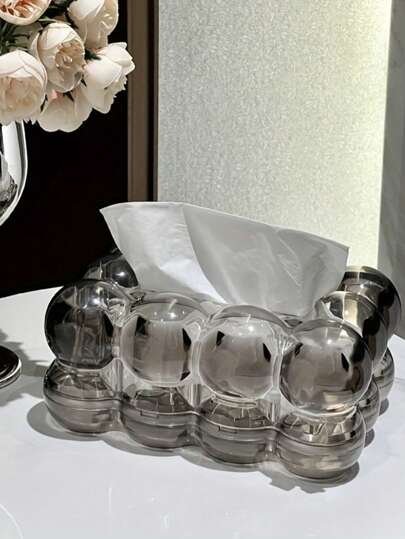 1 pièce Porte-boîte à mouchoirs élégant, décoration de luxe pour la maison pour la table basse du salon, distributeur de boîte de mouchoirs en papier transparent et créatif pour la table à manger